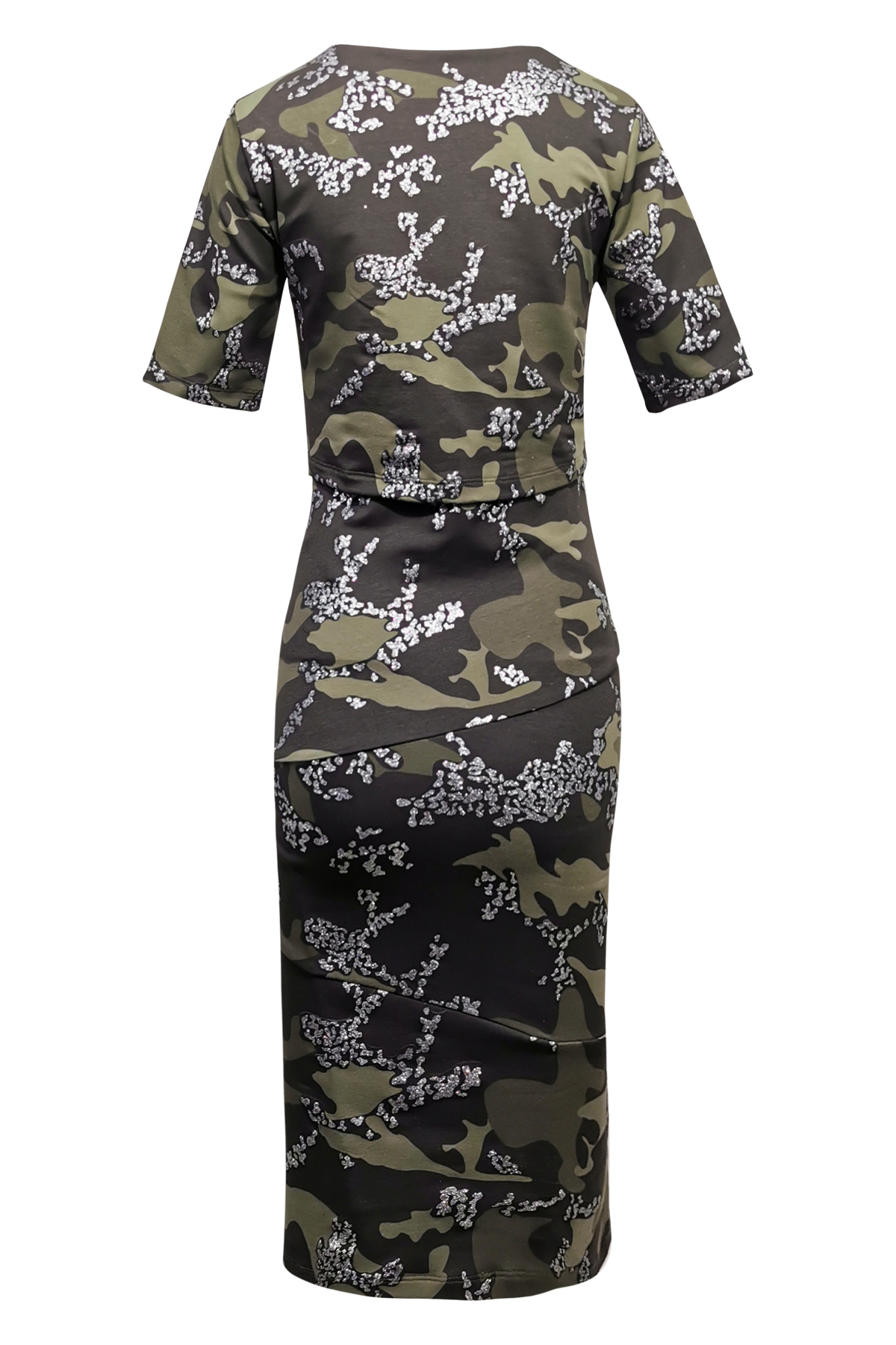 Emzirme Özellikli Yaldızlı Elbise