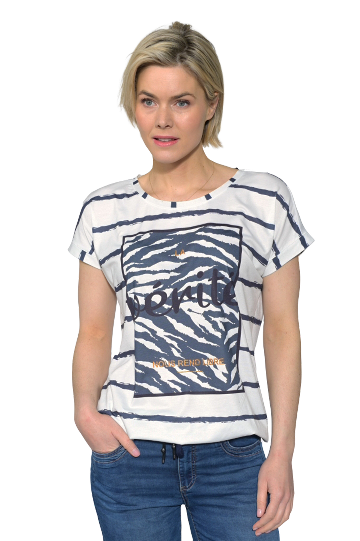 Taş Aksesuarlı Eteği Lastikli Tişört