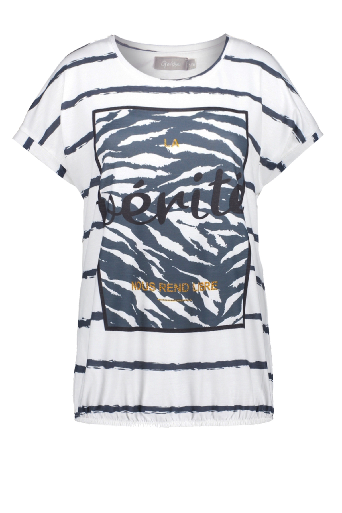 Taş Aksesuarlı Eteği Lastikli Tişört