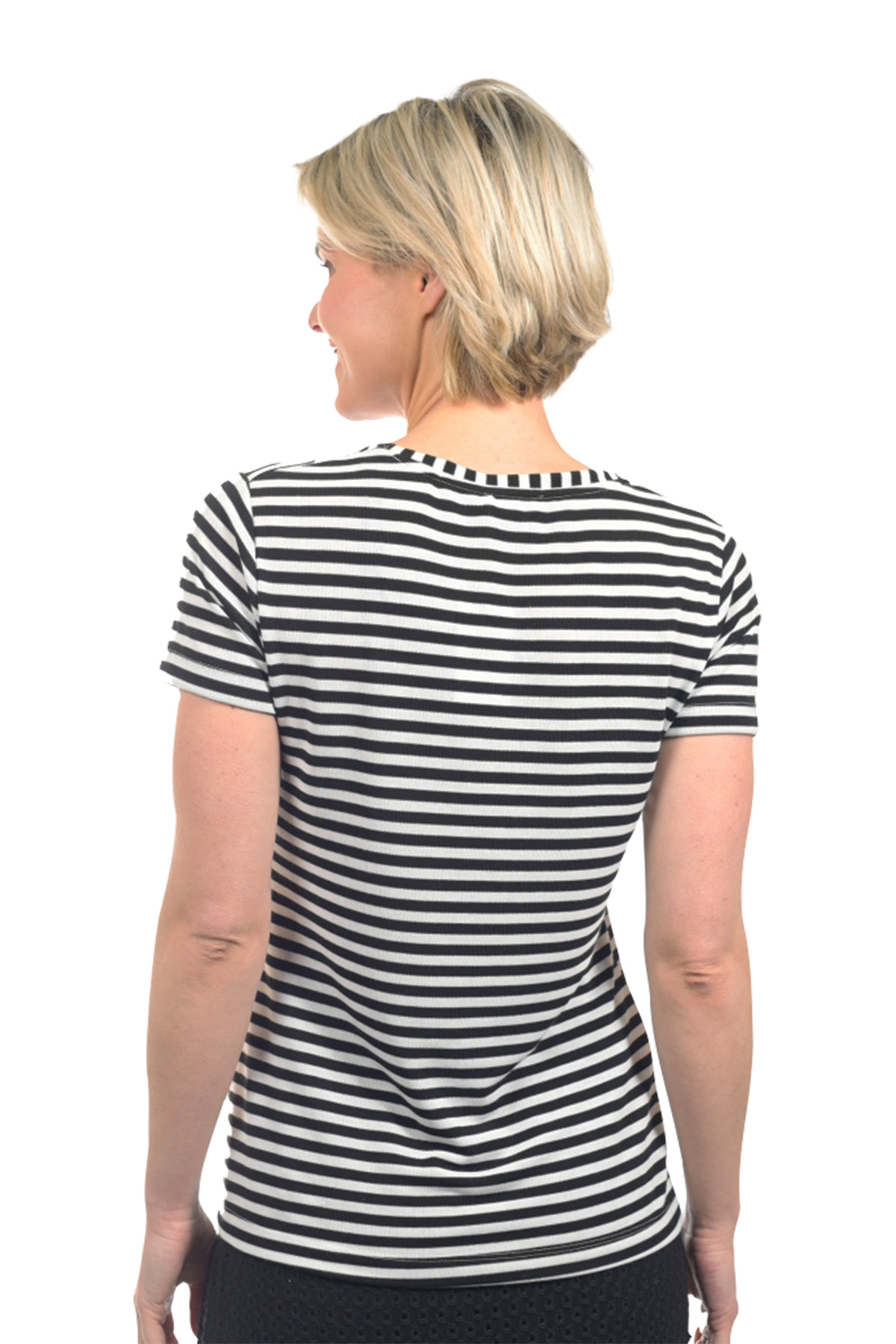 Love Siyah Beyaz Çizgili Tişört