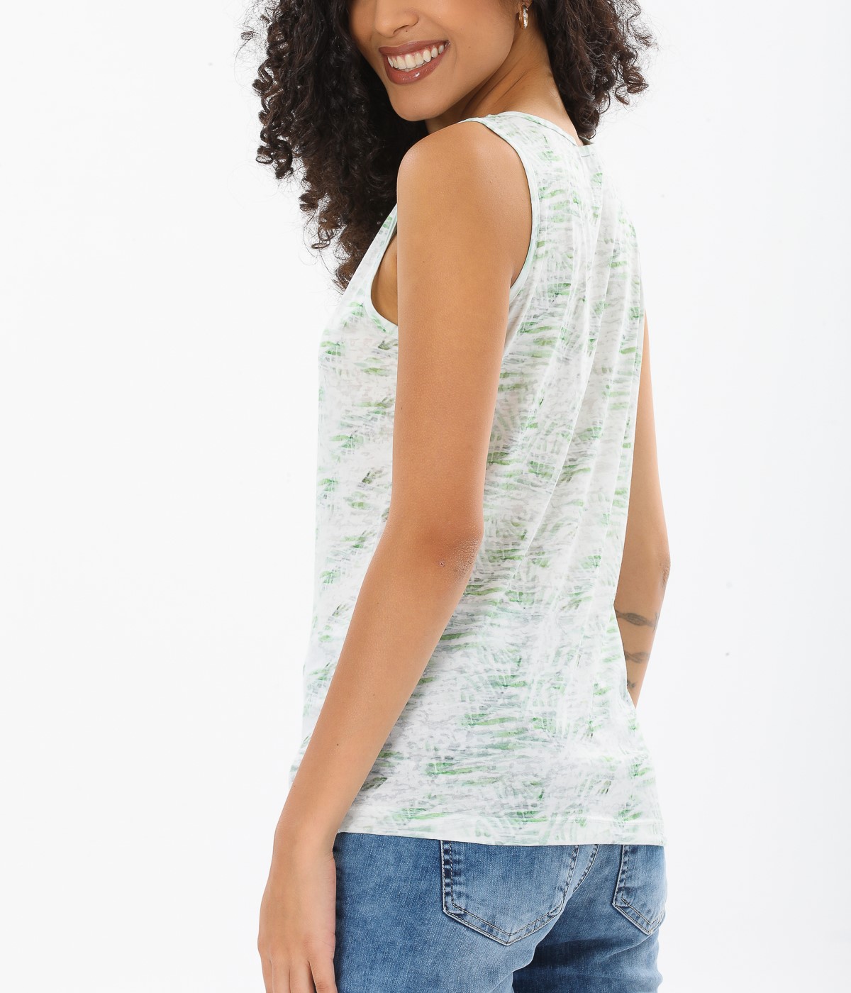 Perla Yeşil Beyaz Atlet