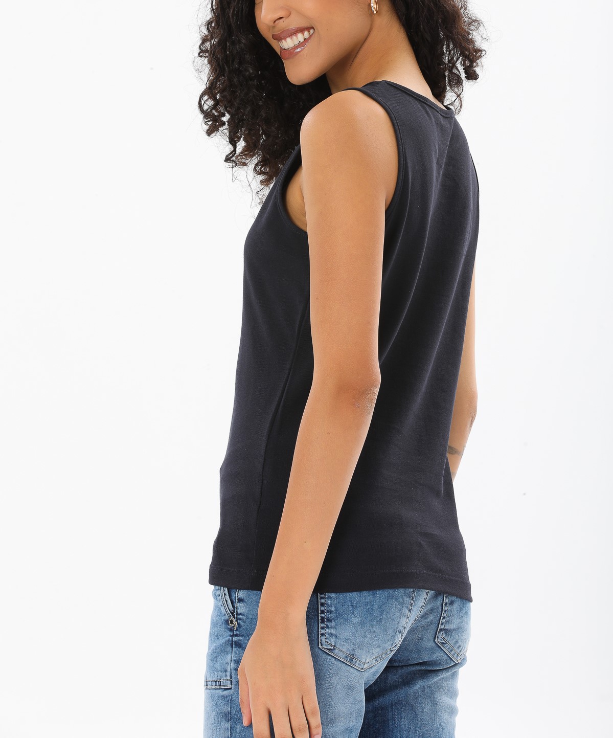 Perla Siyah Askılı Atlet