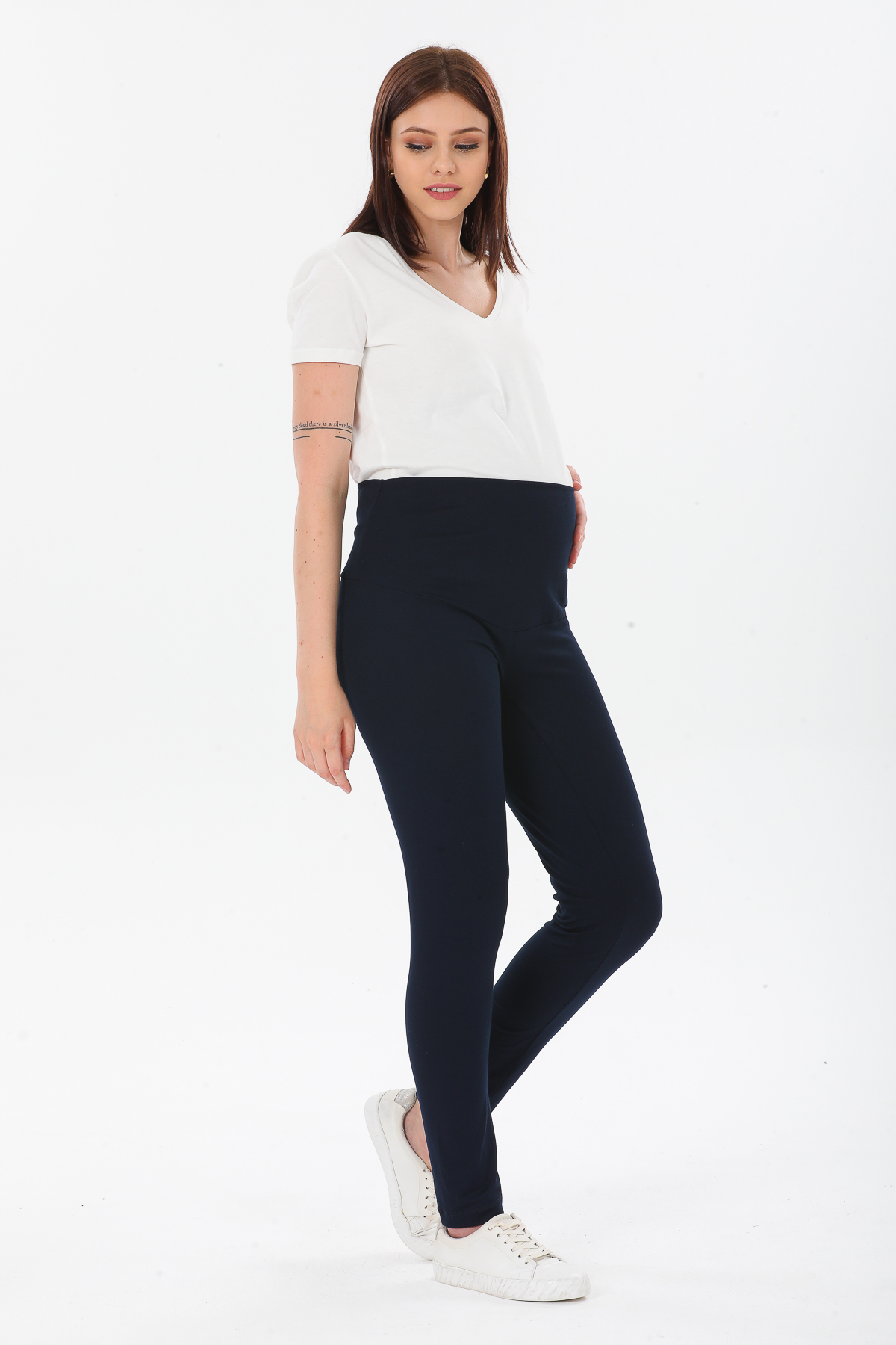 Düz Lacivert Renkli Hamile Taytı