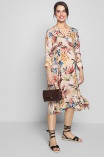 &Ccedil;i&ccedil;ek Desenli Hamile Elbise