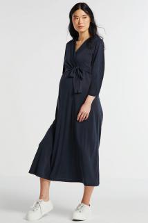 Midnight Blue Emzirme &Ouml;zellikli Hamile Elbise