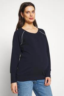Lacivert Emzirme &Ouml;zellikli Sweatshirt
