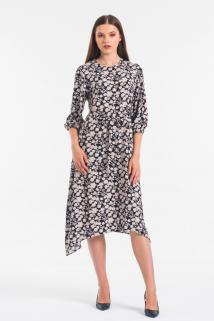 &Ccedil;i&ccedil;ek Desenli Elbise