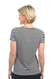 Love Siyah Beyaz Çizgili Tişört